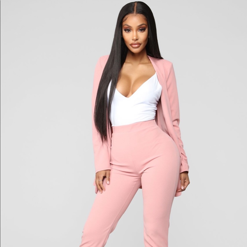 Pink pants set